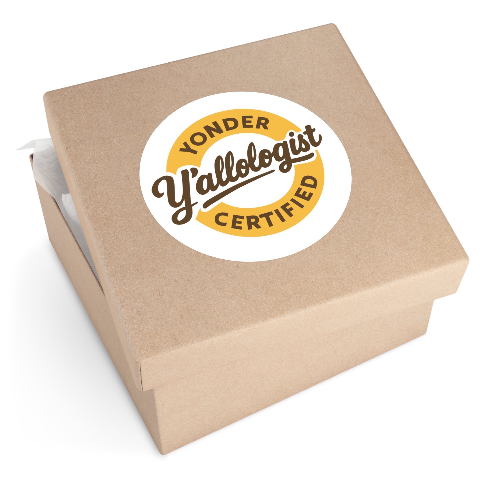 Y'allologist Yonder Certified Round Sticker