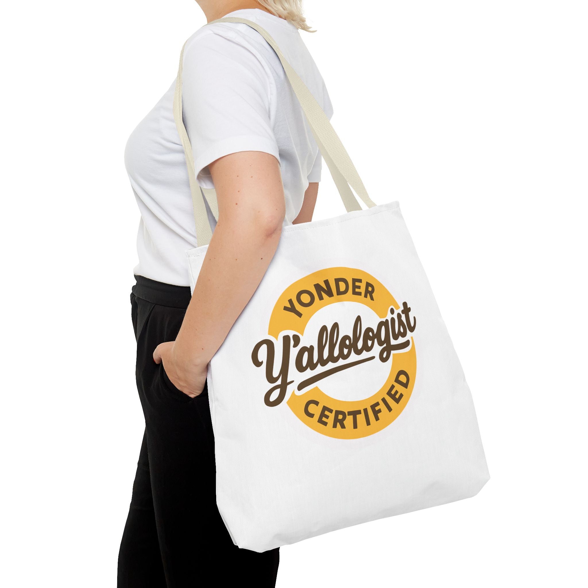 Y'allologist Round Logo Cotton Tote