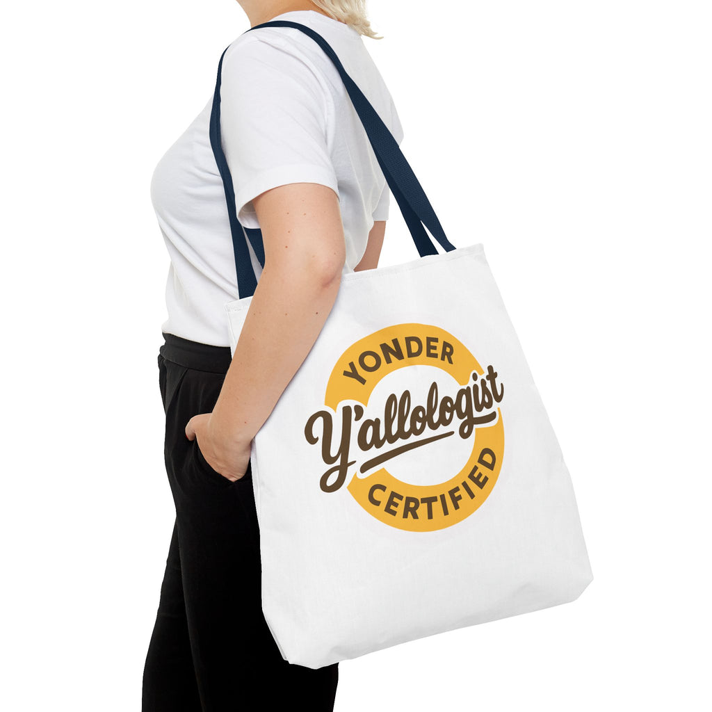 Y'allologist Round Logo Cotton Tote