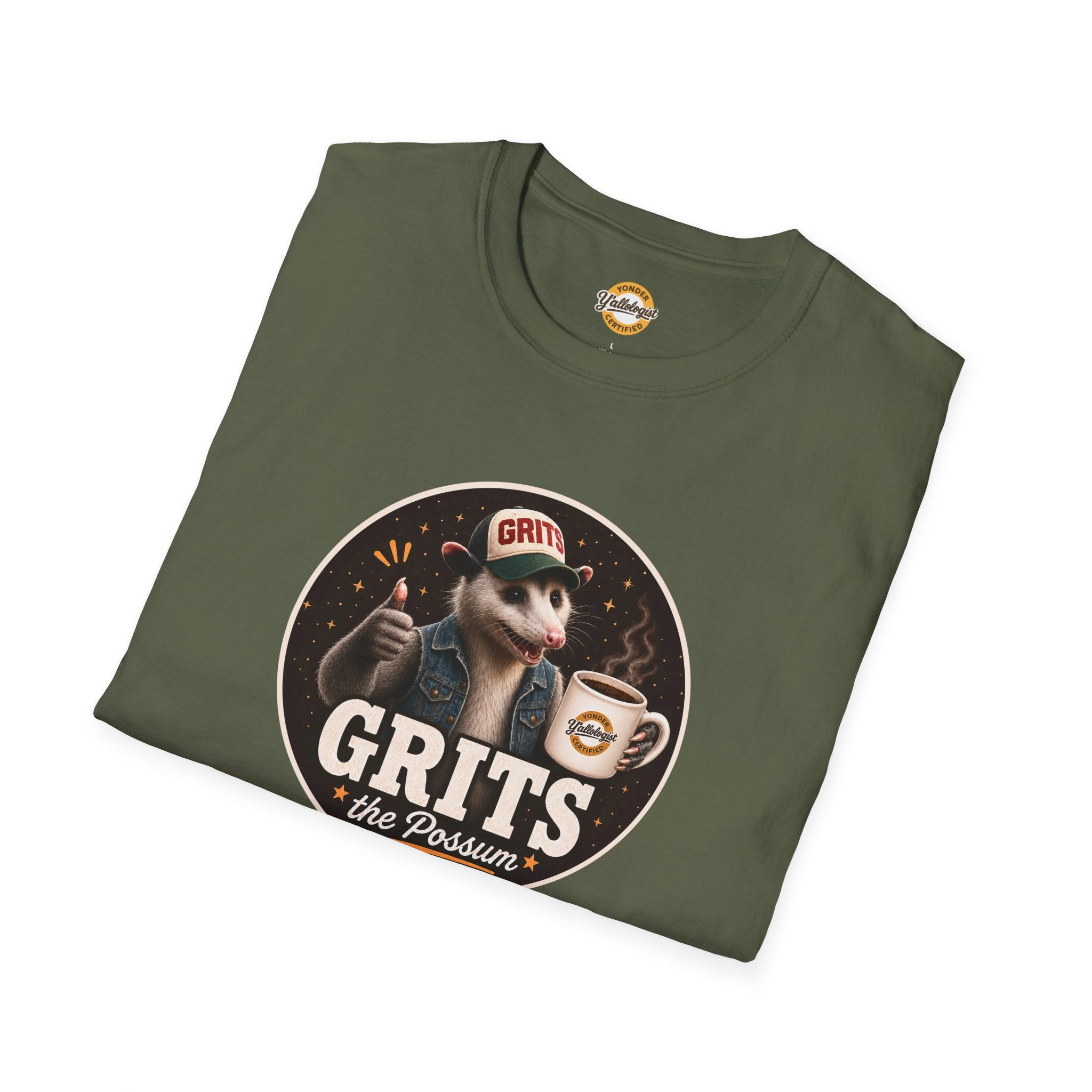 Grits the Possum with Y'allologist Mug Unisex T-Shirt