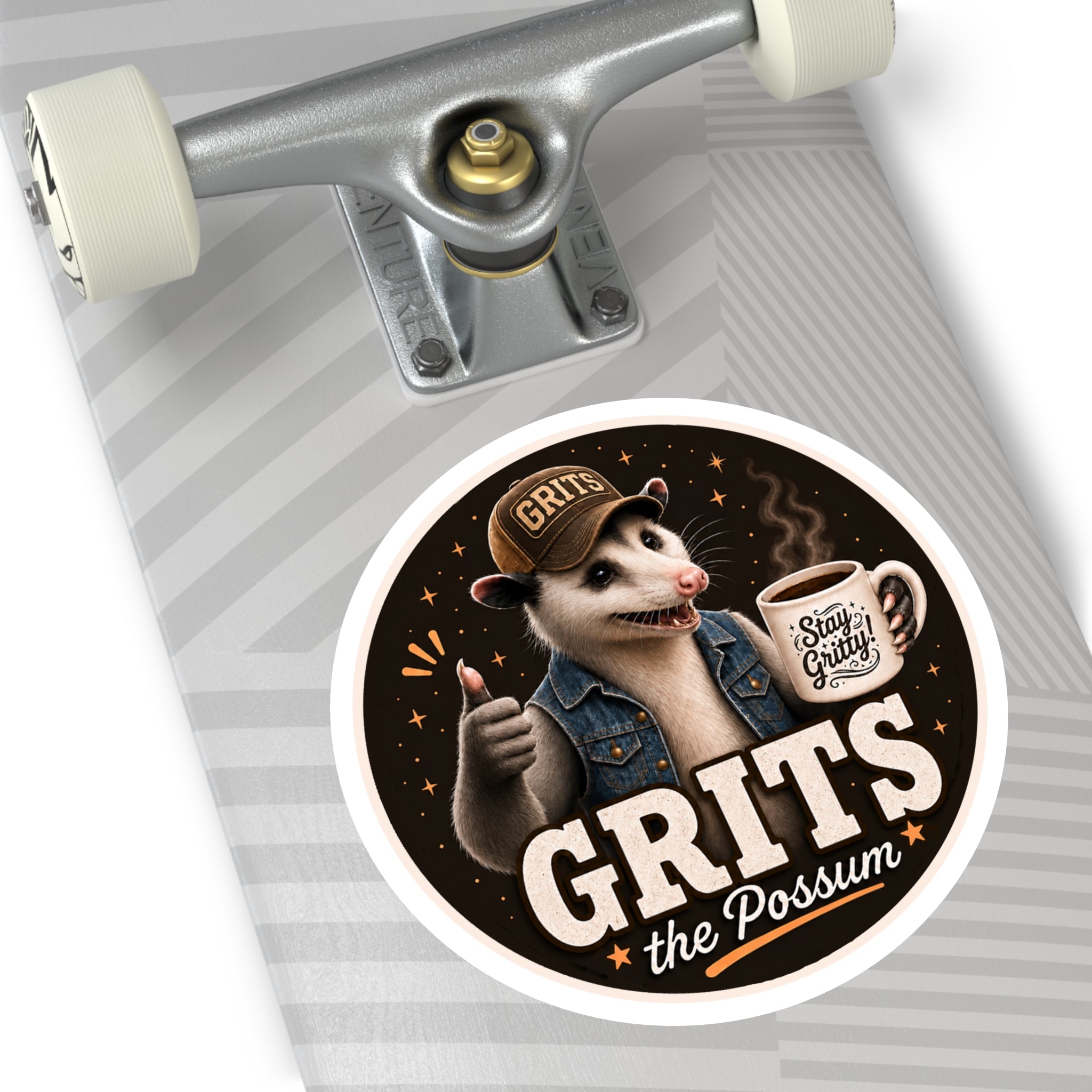 Grits w/ Stay Gritty Mug! Round Sticker