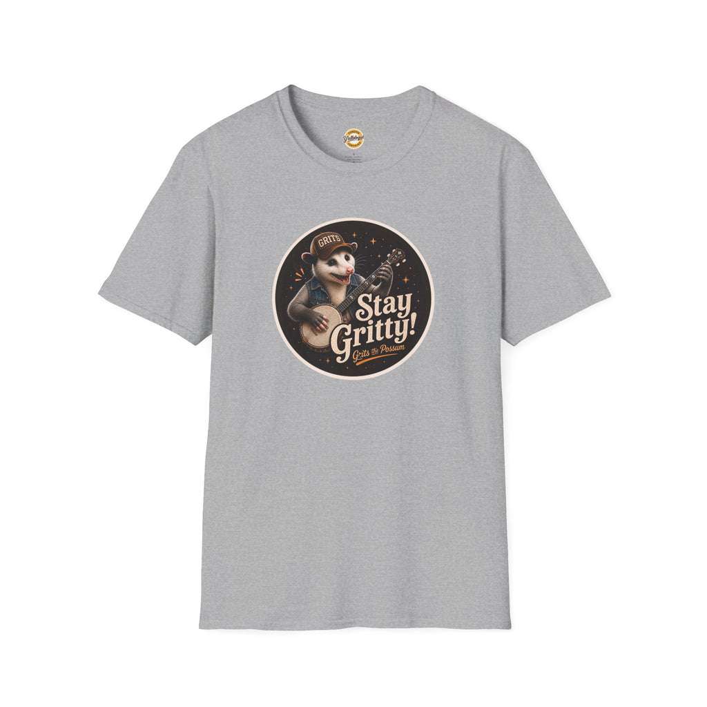 Grits the Possum/Stay Gritty! Unisex Softstyle T-Shirt