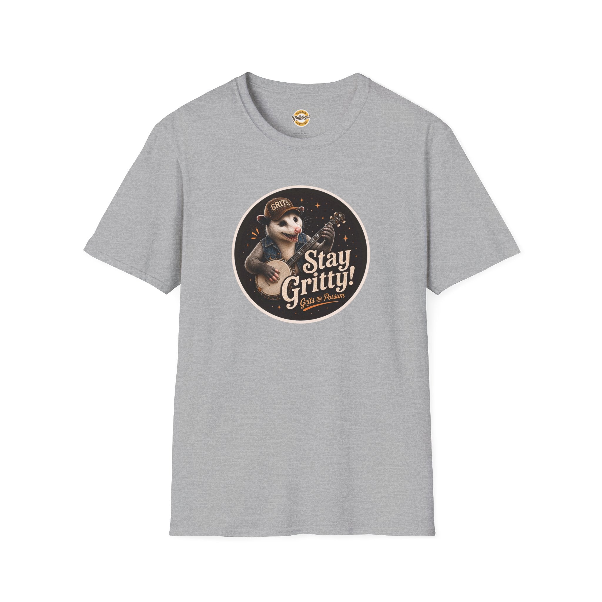 Grits the Possum/Stay Gritty! Unisex Softstyle T-Shirt