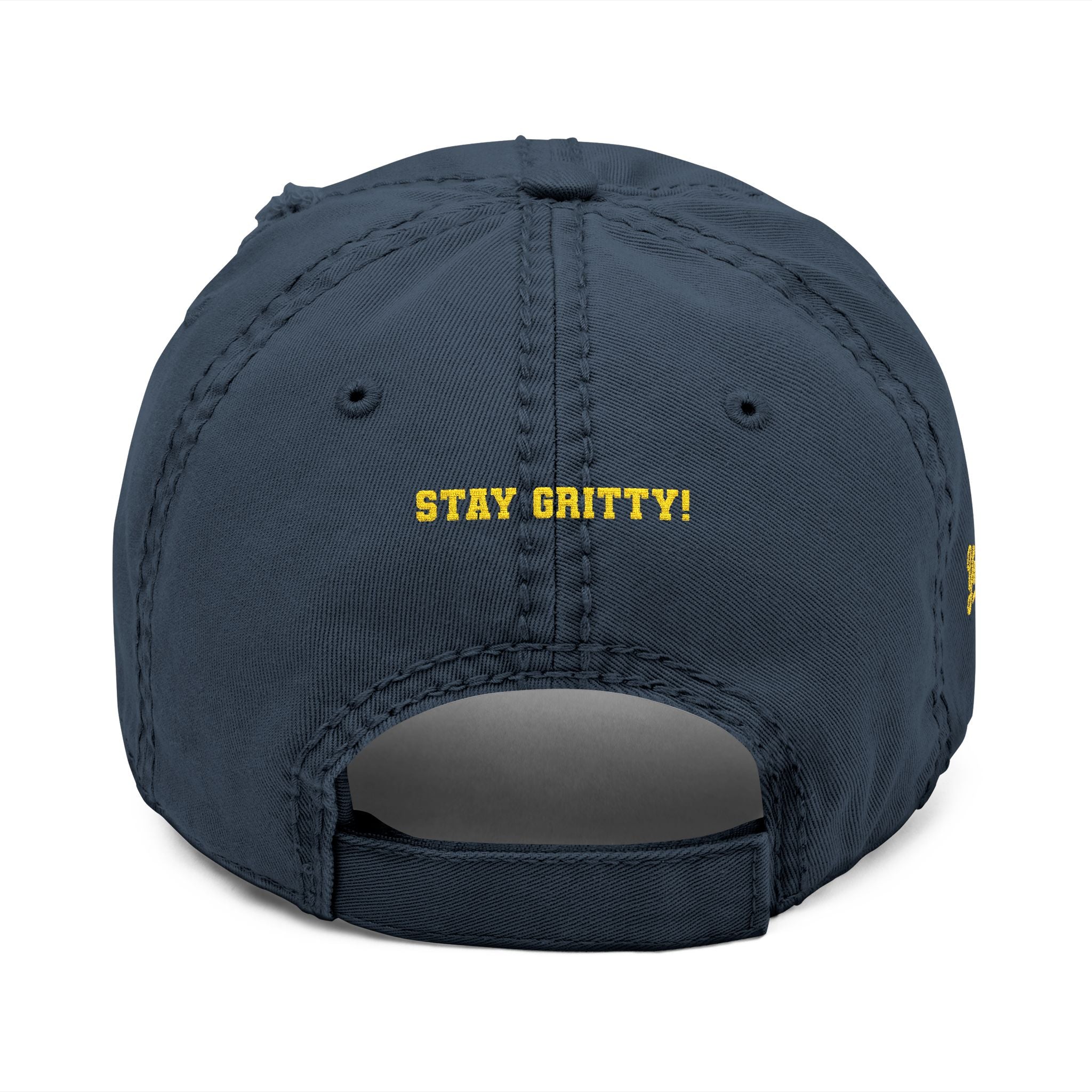 Grits Embroidered Distressed Hat w/ Stay Gritty! on back