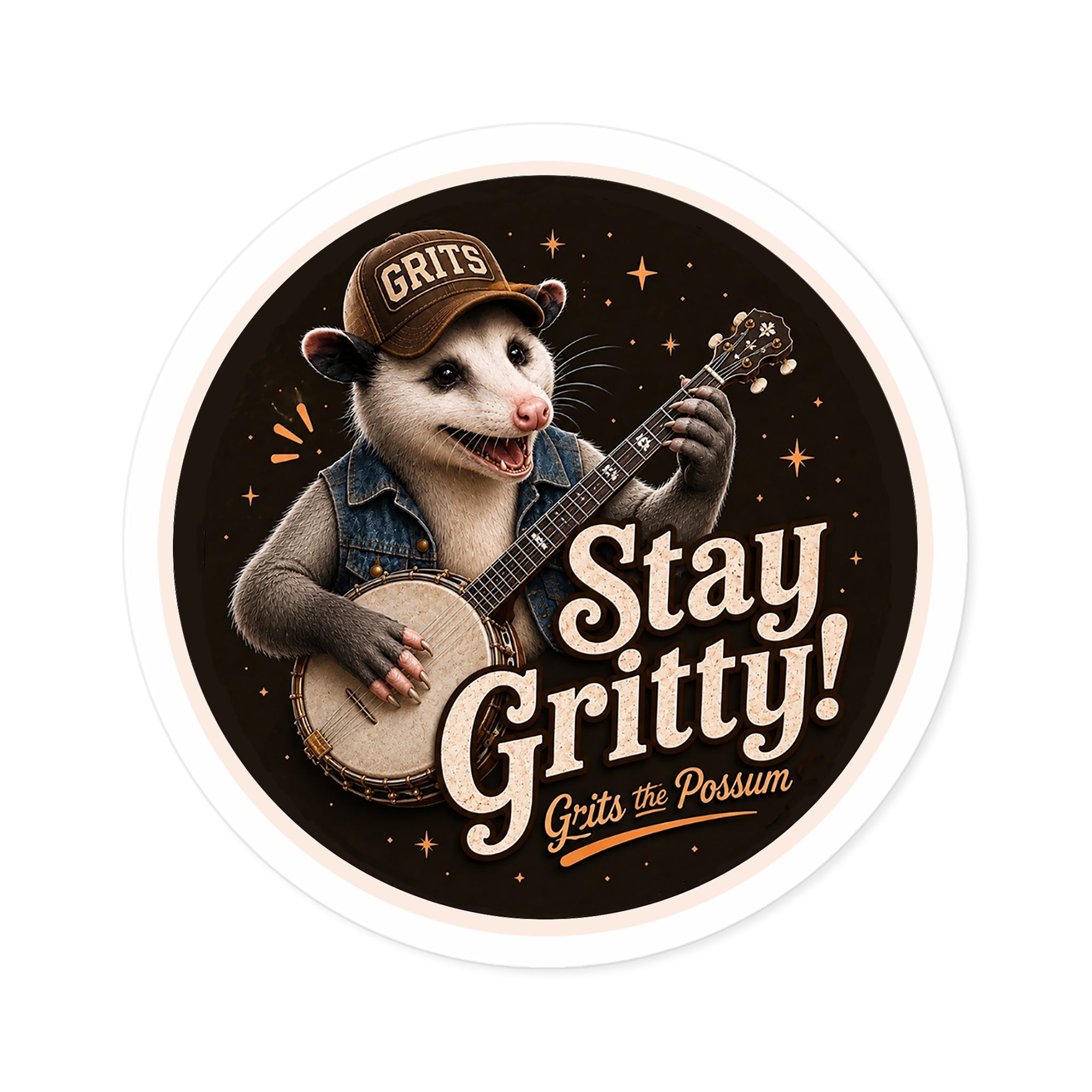Grits & Stay Gritty! Certified Round Sticker
