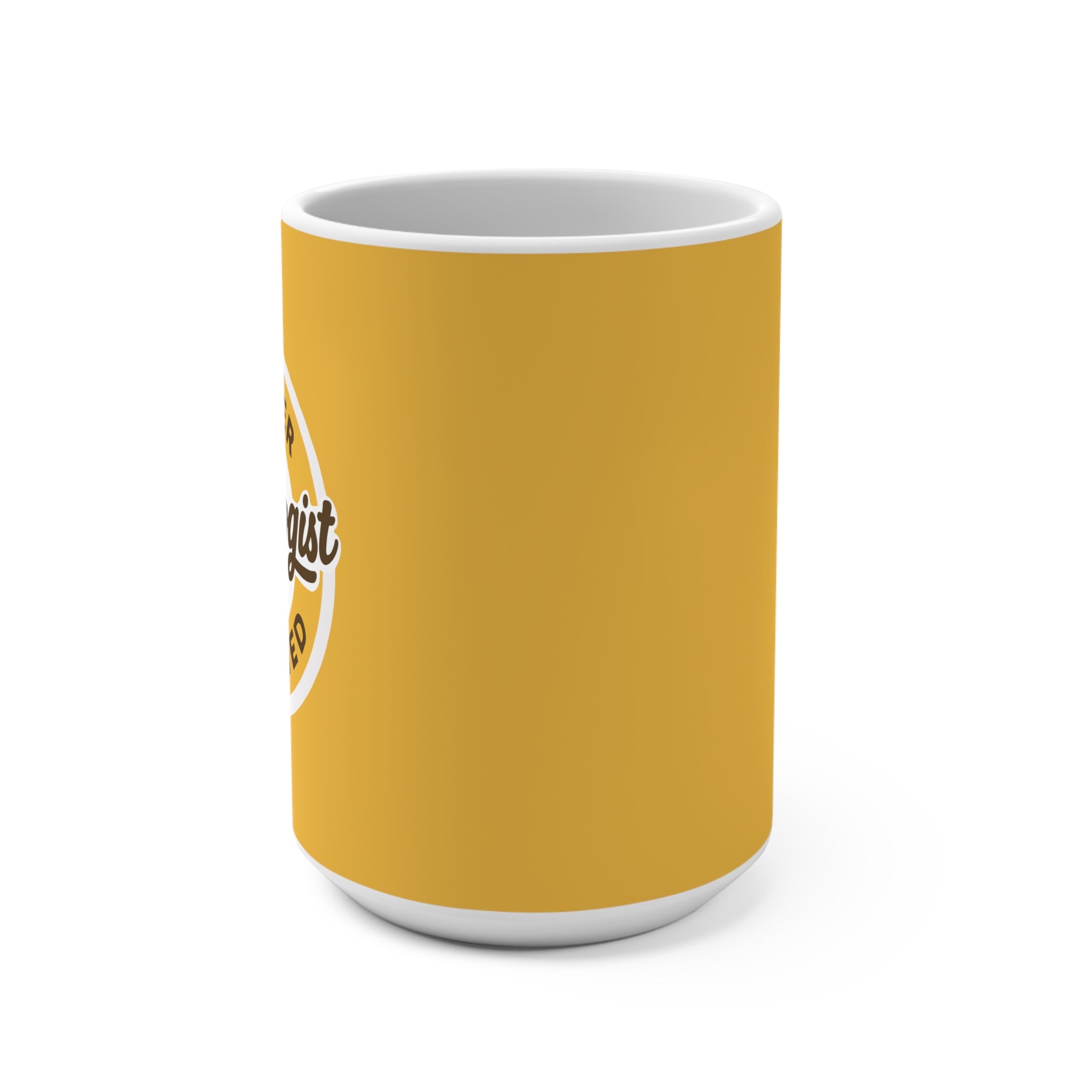 Y'allologist Yonder Certified Round Logo Yellow 15oz Coffee Mug