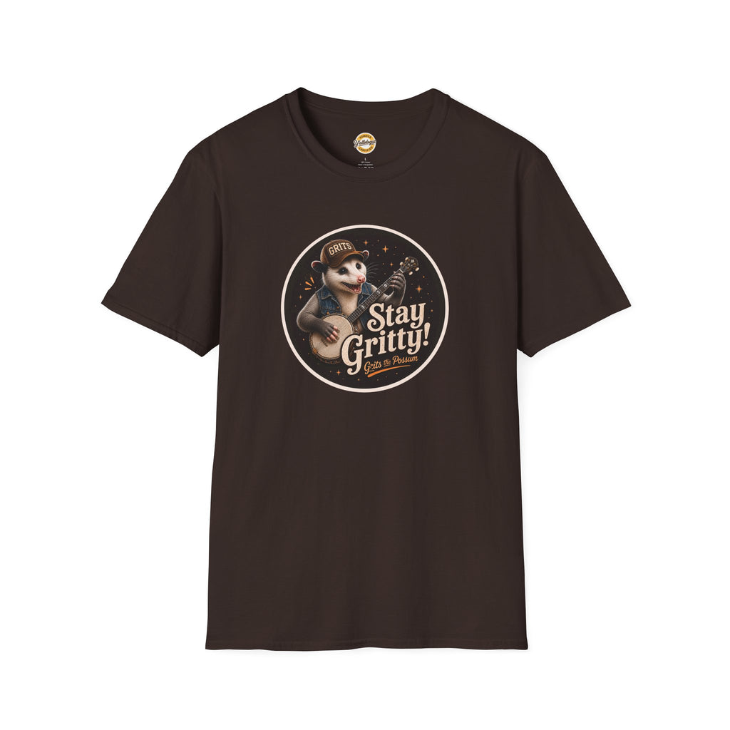 Grits the Possum/Stay Gritty! Unisex Softstyle T-Shirt