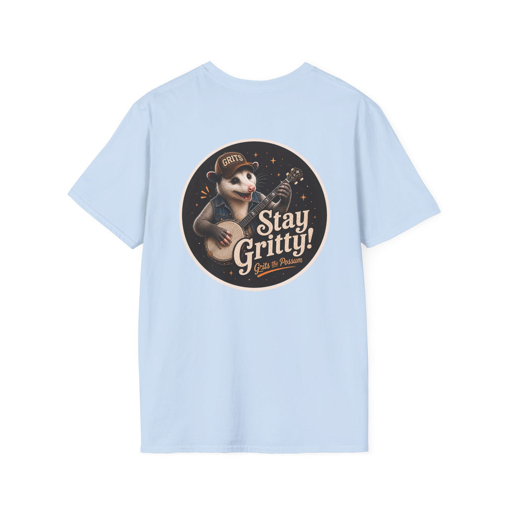 Grits the Possum/Stay Gritty! Unisex Softstyle T-Shirt