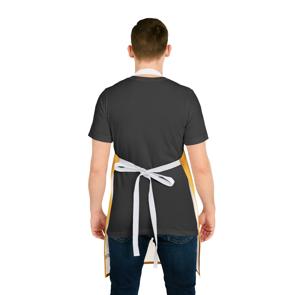 Y'allologist Yellow Apron with Brown Lettering