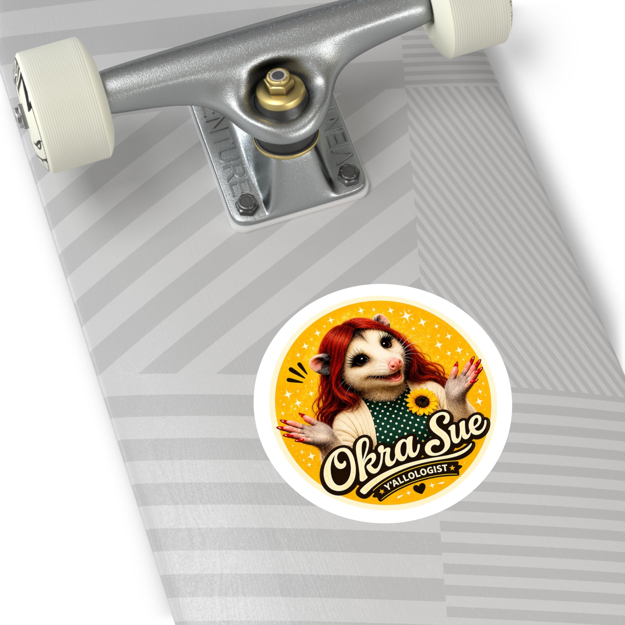 Okra Sue Round Sticker