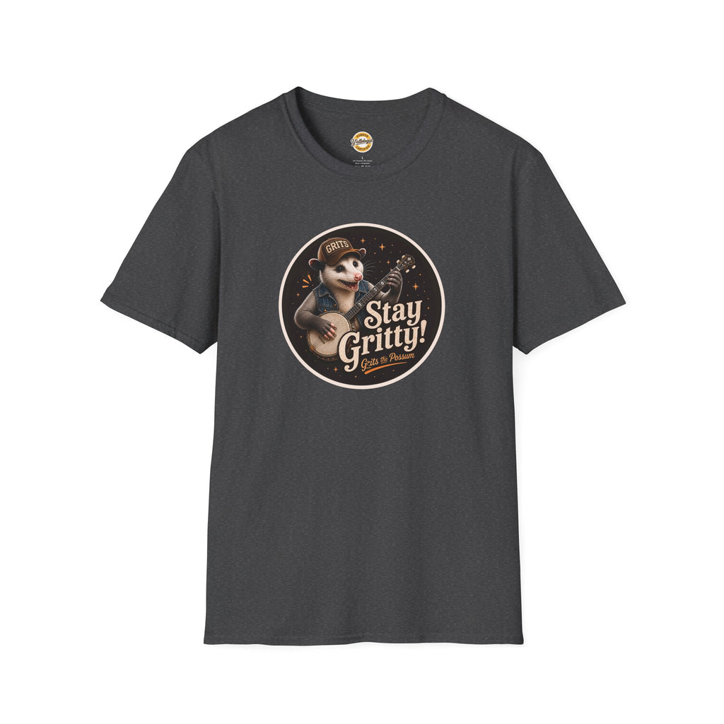 Grits the Possum/Stay Gritty! Unisex Softstyle T-Shirt