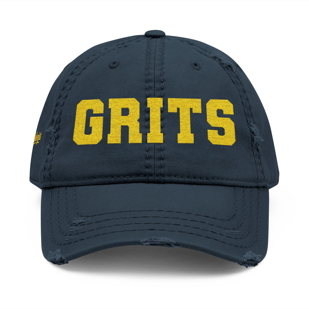 Grits Embroidered Distressed Hat w/ Stay Gritty! on back