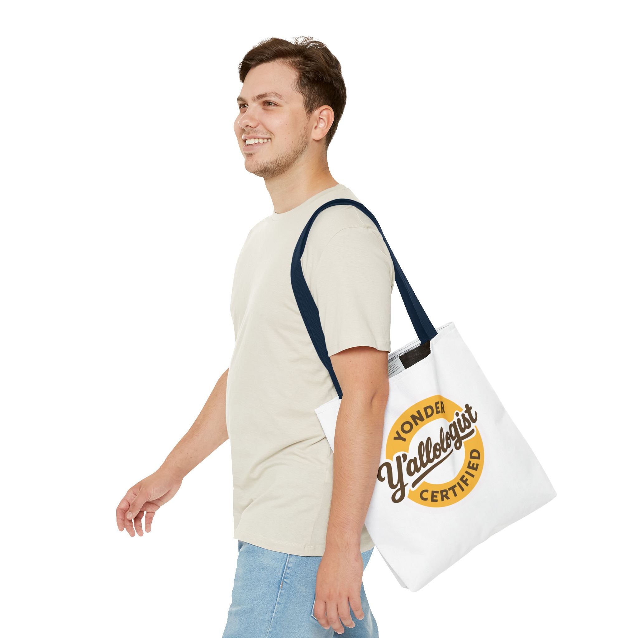 Y'allologist Round Logo Cotton Tote