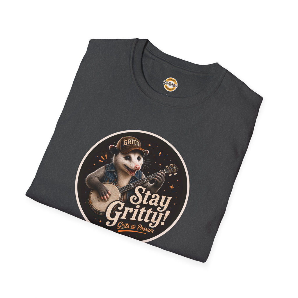 Grits the Possum/Stay Gritty! Unisex Softstyle T-Shirt