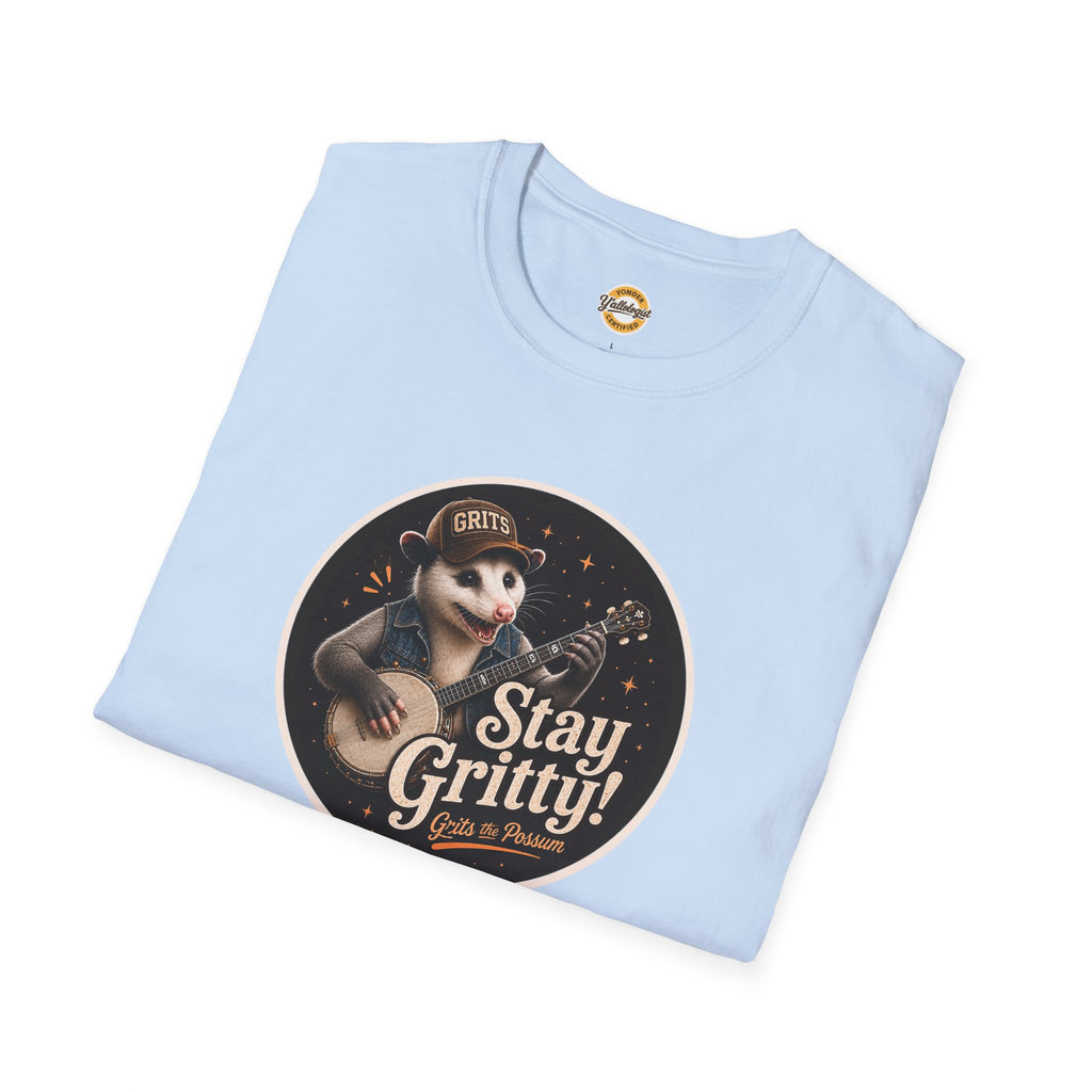 Grits the Possum/Stay Gritty! Unisex Softstyle T-Shirt
