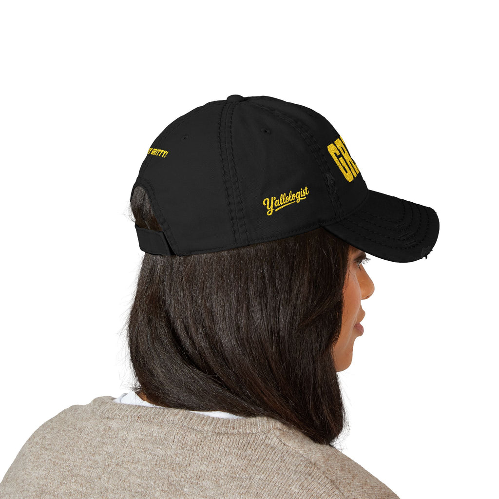 Grits Embroidered Distressed Hat w/ Stay Gritty! on back