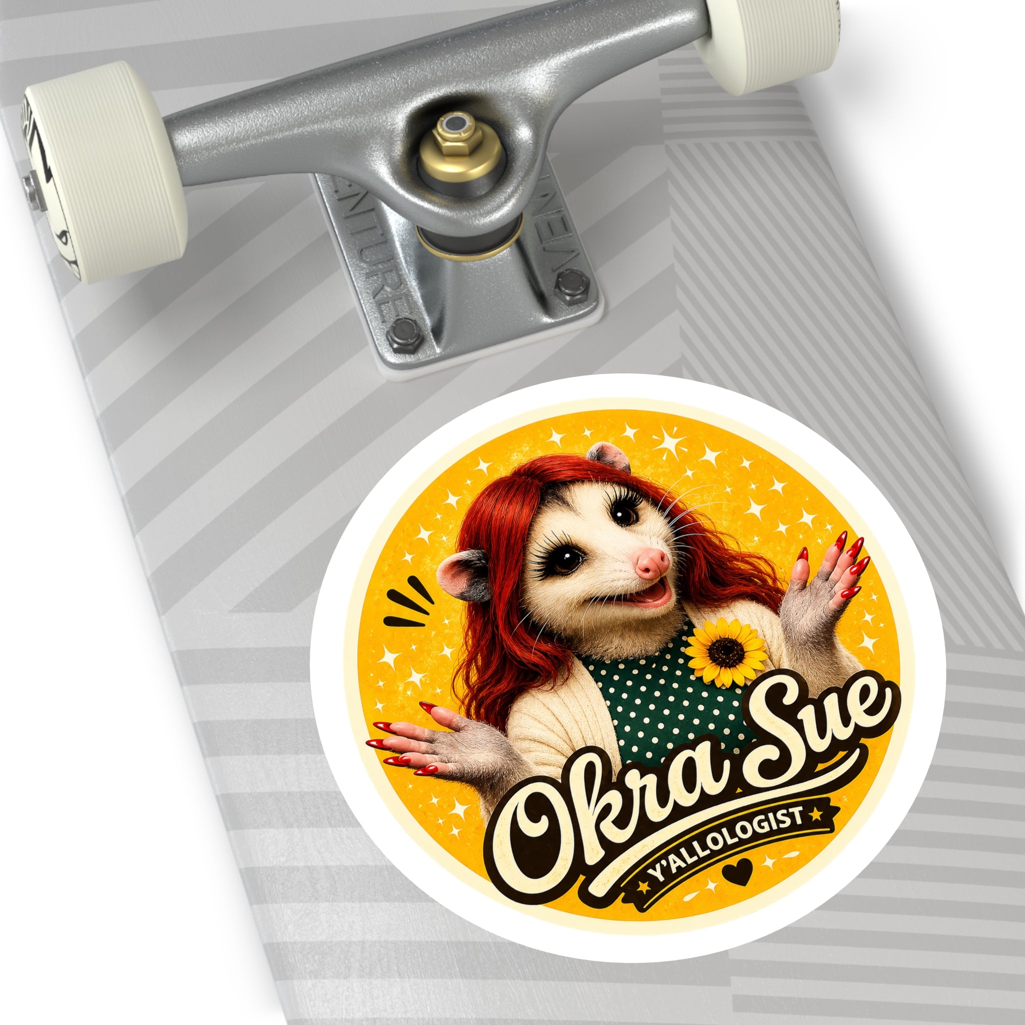 Okra Sue Round Sticker
