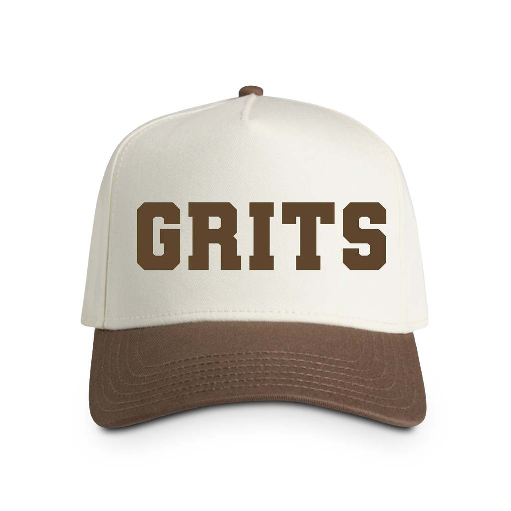 GRITS Embroidered Two-Tone Cap — Retro Southern Trucker Hat