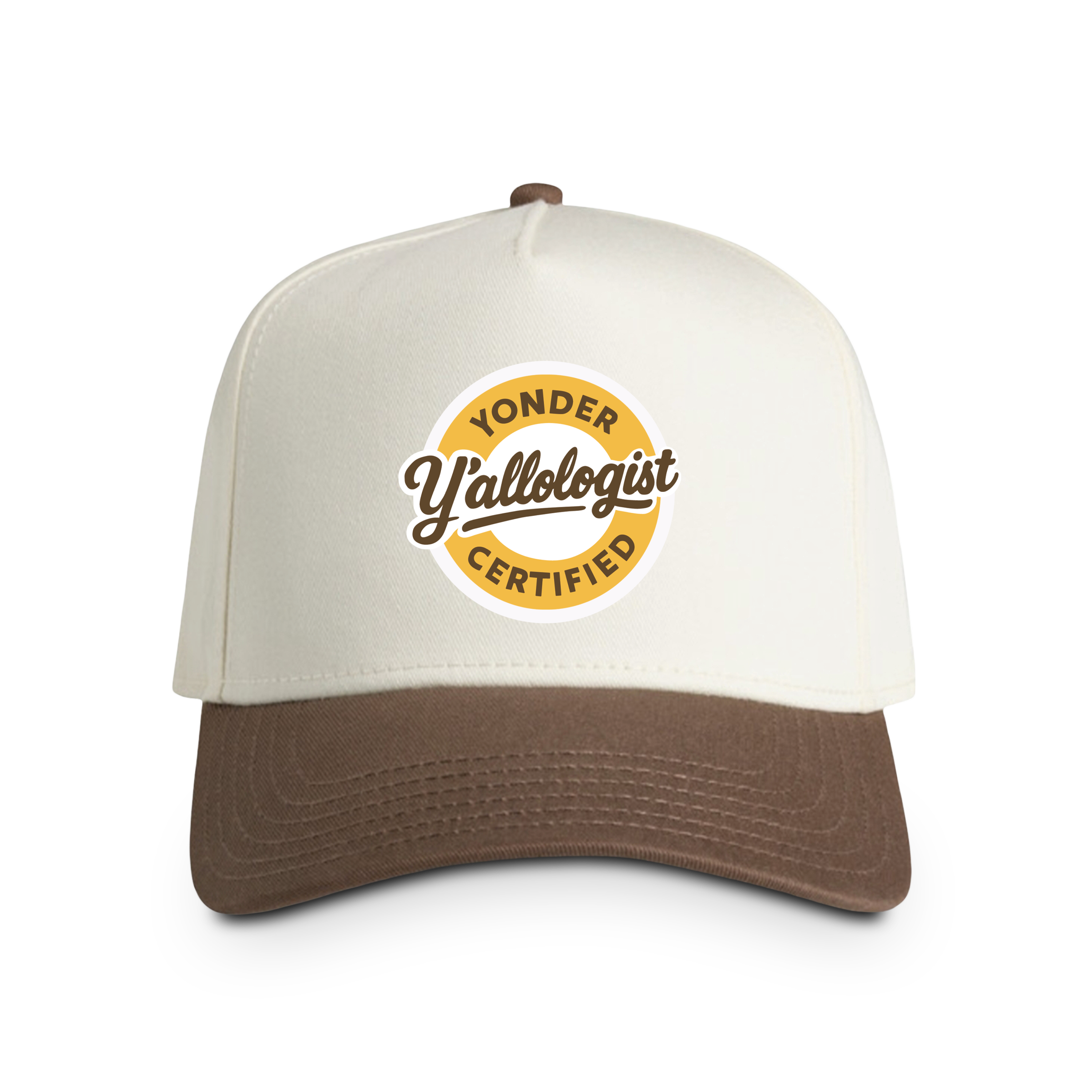 Y'allologist Embroidered Two-Tone Cap — Retro Southern Trucker Hat