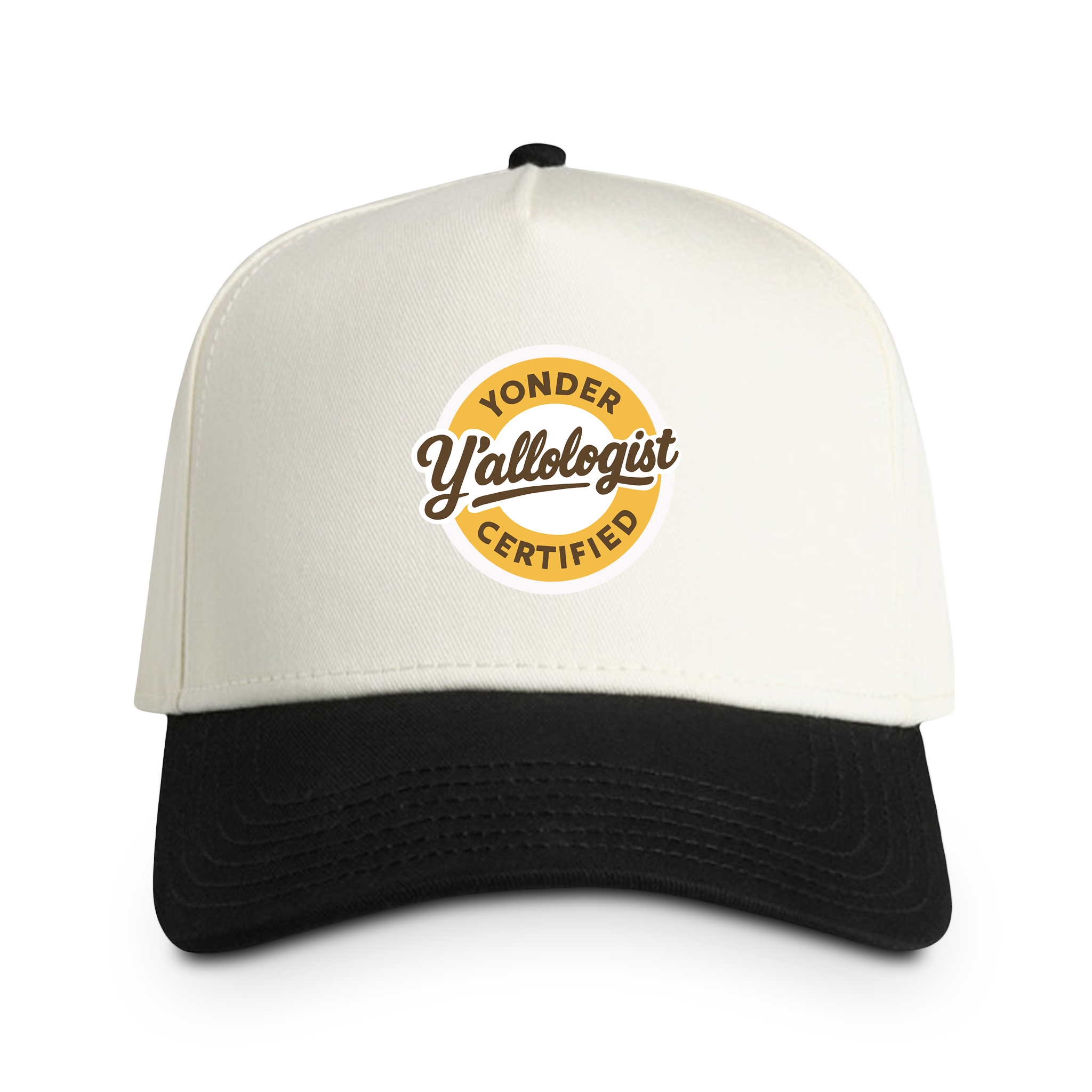 Y'allologist Embroidered Two-Tone Cap — Retro Southern Trucker Hat