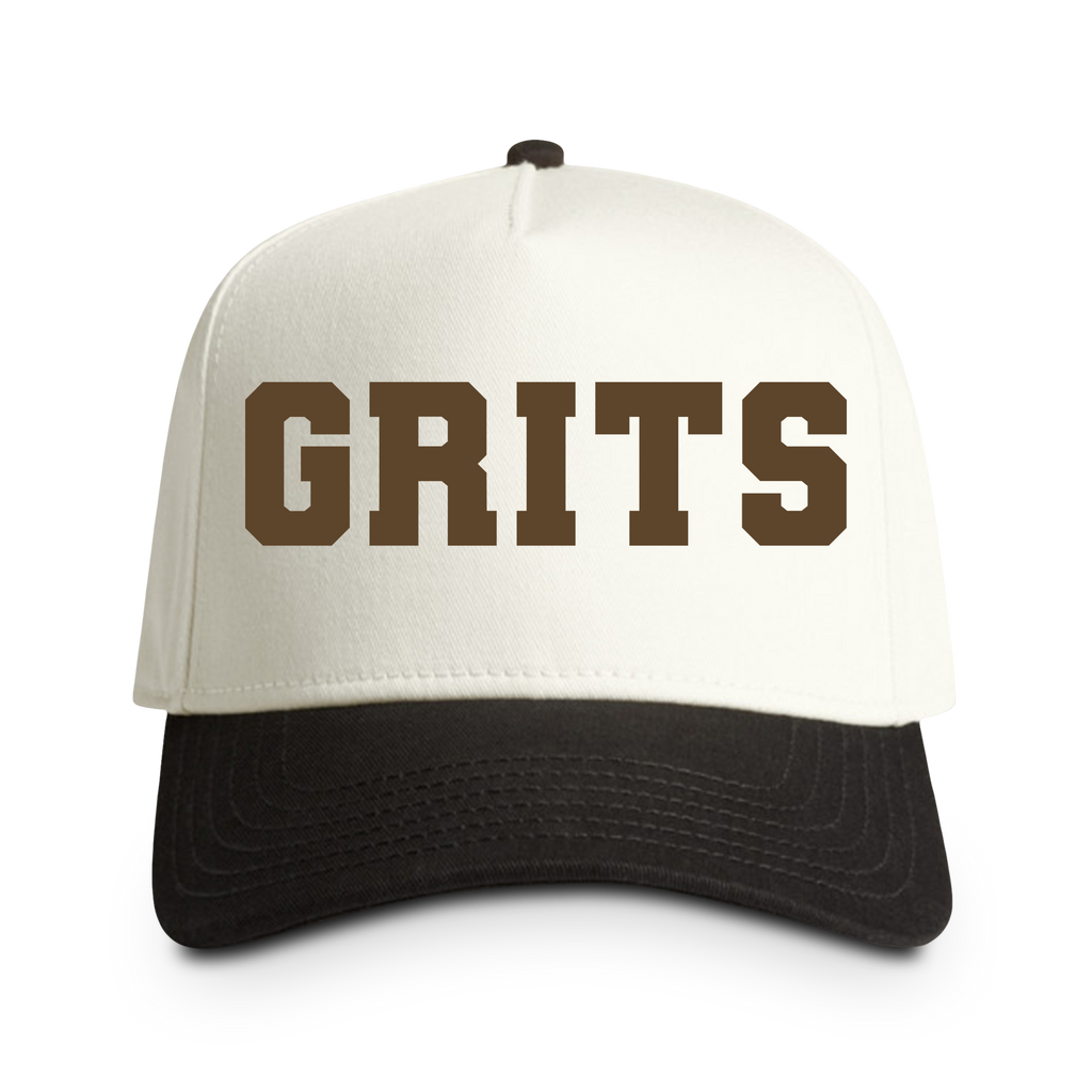 GRITS Embroidered Two-Tone Cap — Retro Southern Trucker Hat