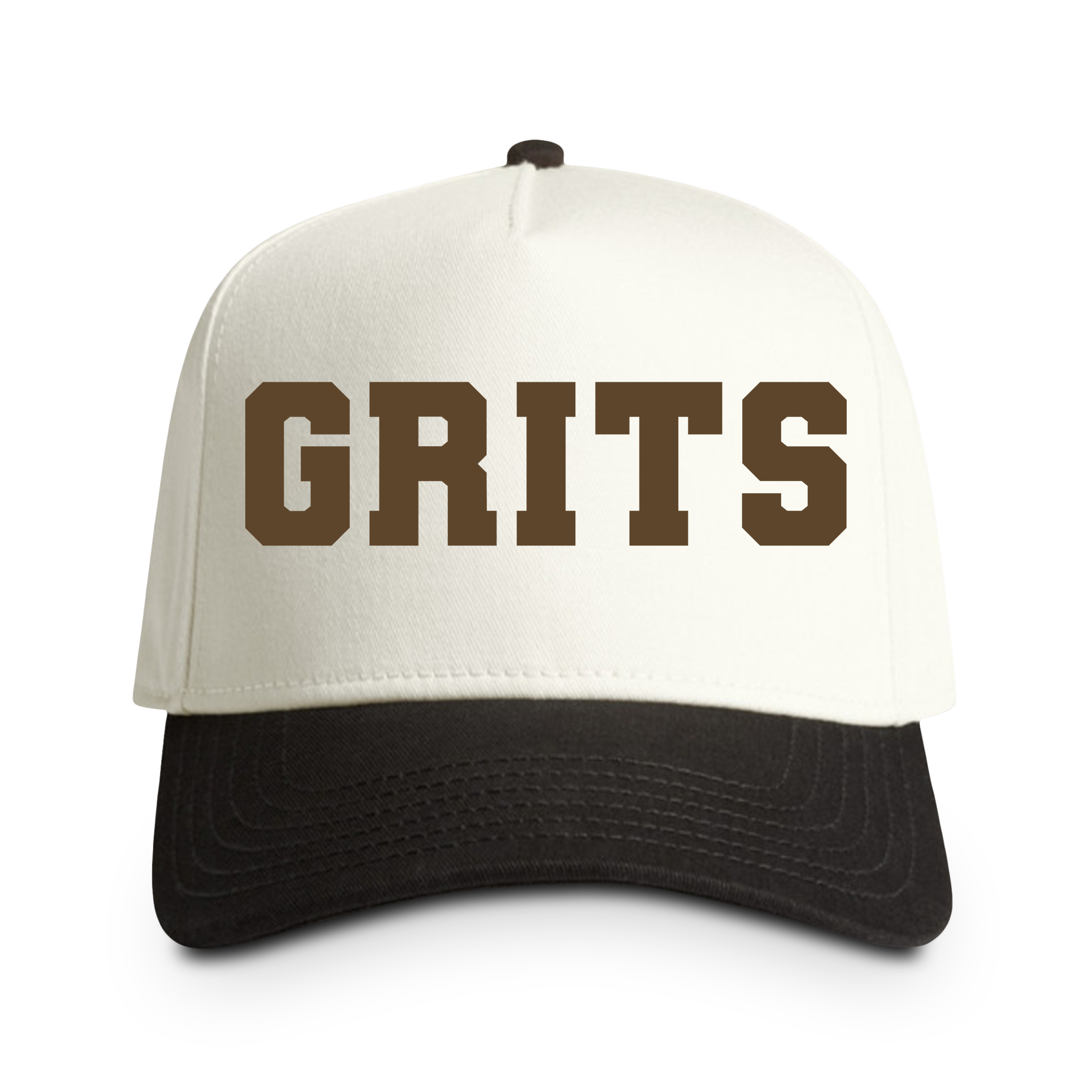 GRITS Embroidered Two-Tone Cap — Retro Southern Trucker Hat