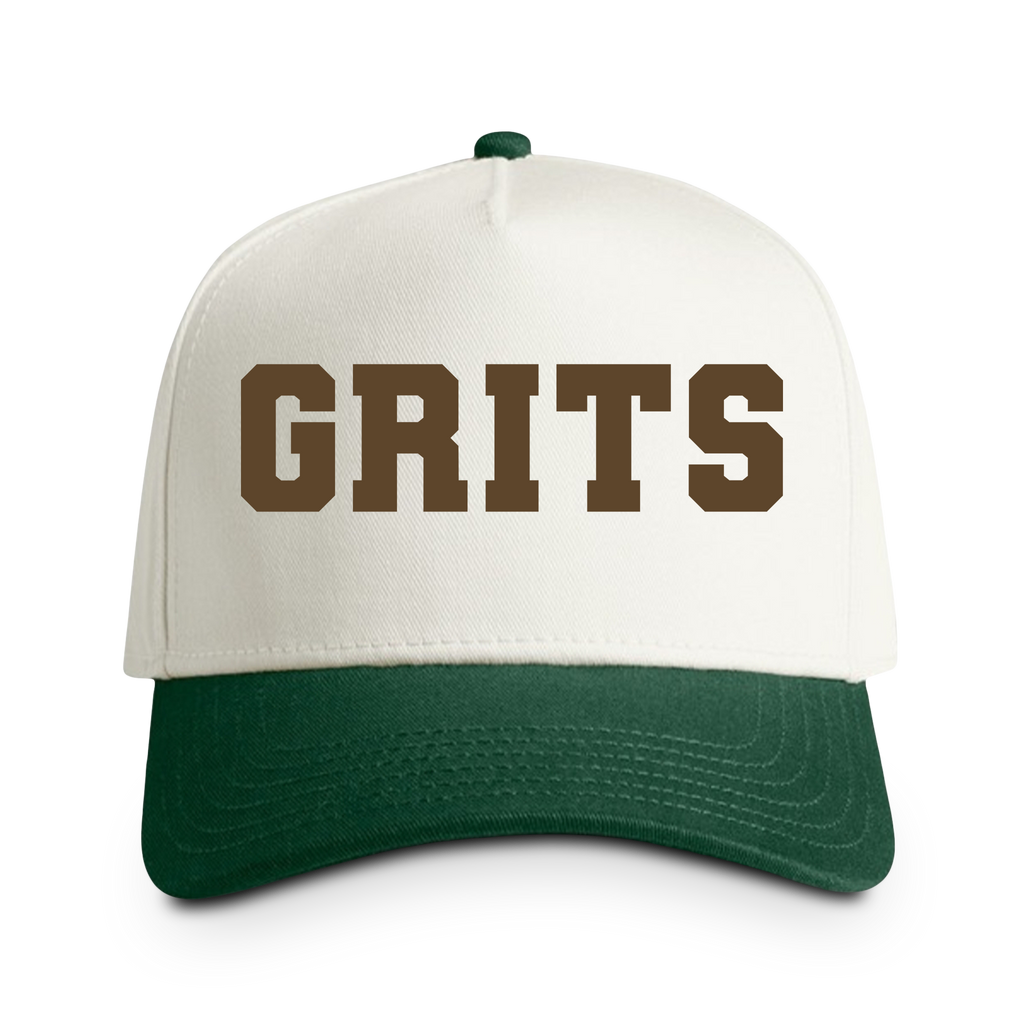 GRITS Embroidered Two-Tone Cap — Retro Southern Trucker Hat