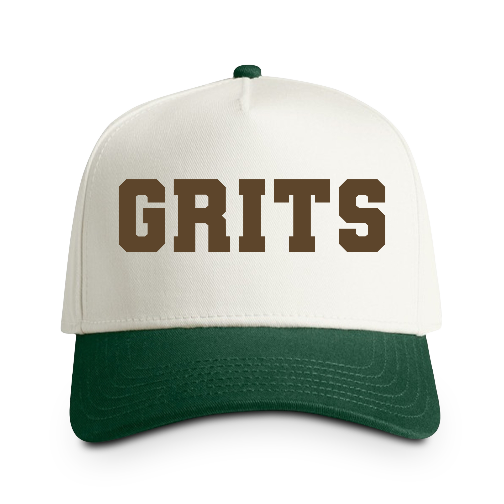 GRITS Embroidered Two-Tone Cap — Retro Southern Trucker Hat