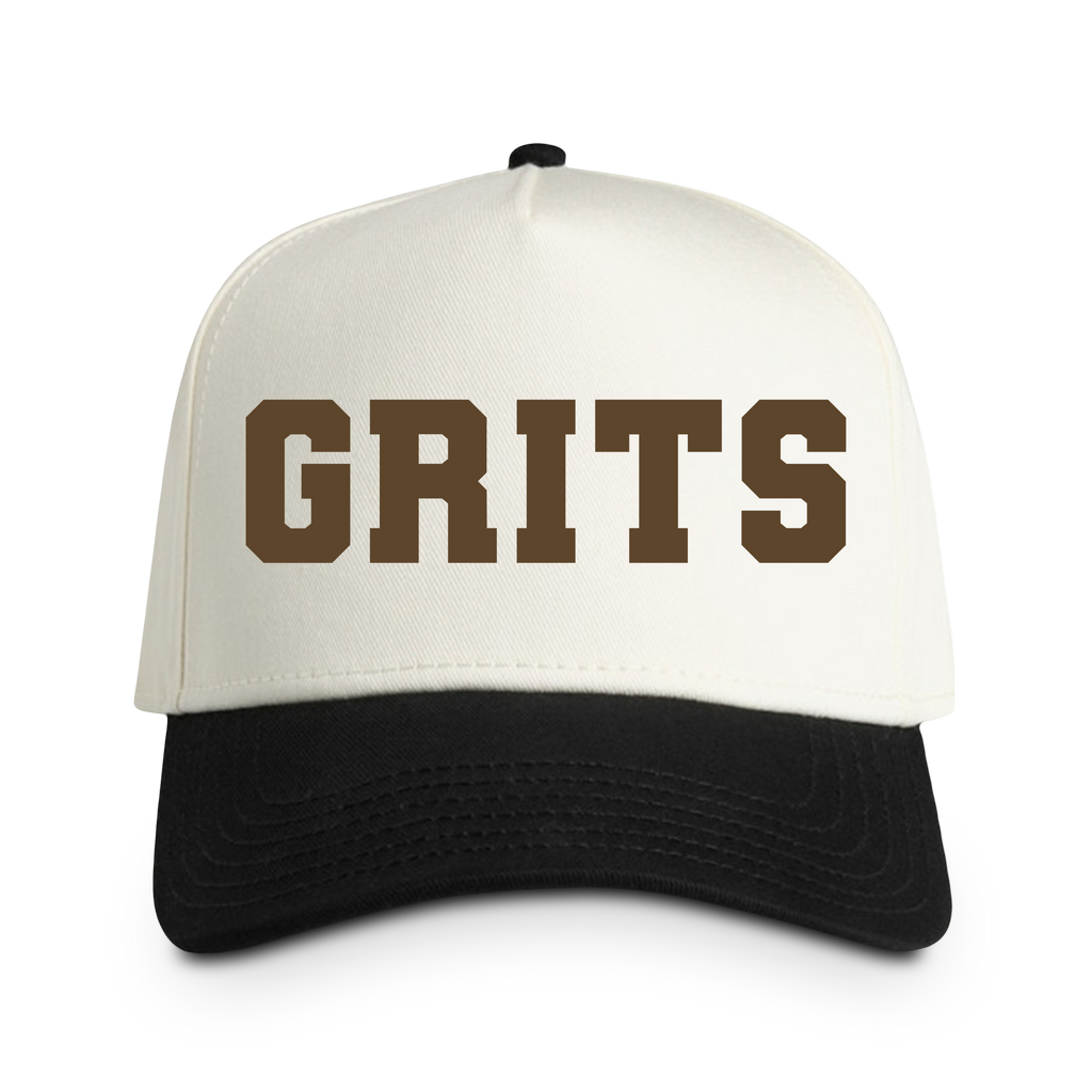 GRITS Embroidered Two-Tone Cap — Retro Southern Trucker Hat