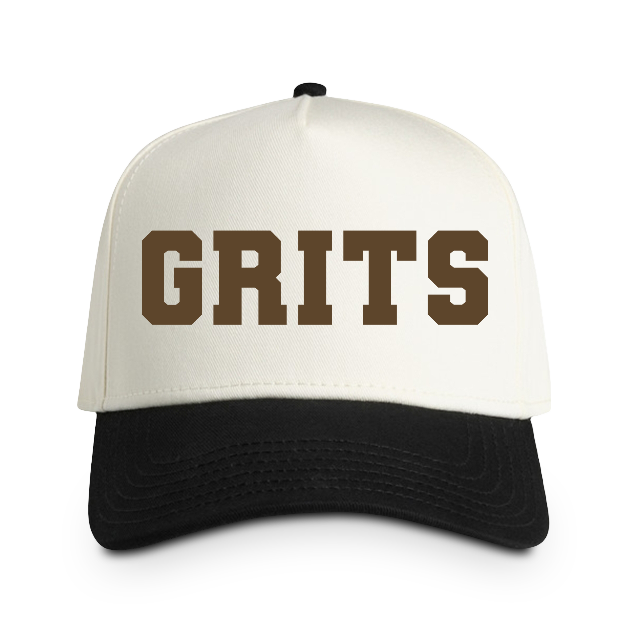 GRITS Embroidered Two-Tone Cap — Retro Southern Trucker Hat