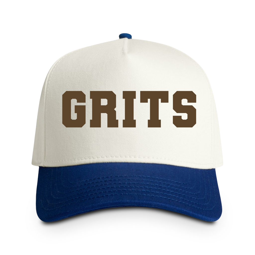 GRITS Embroidered Two-Tone Cap — Retro Southern Trucker Hat