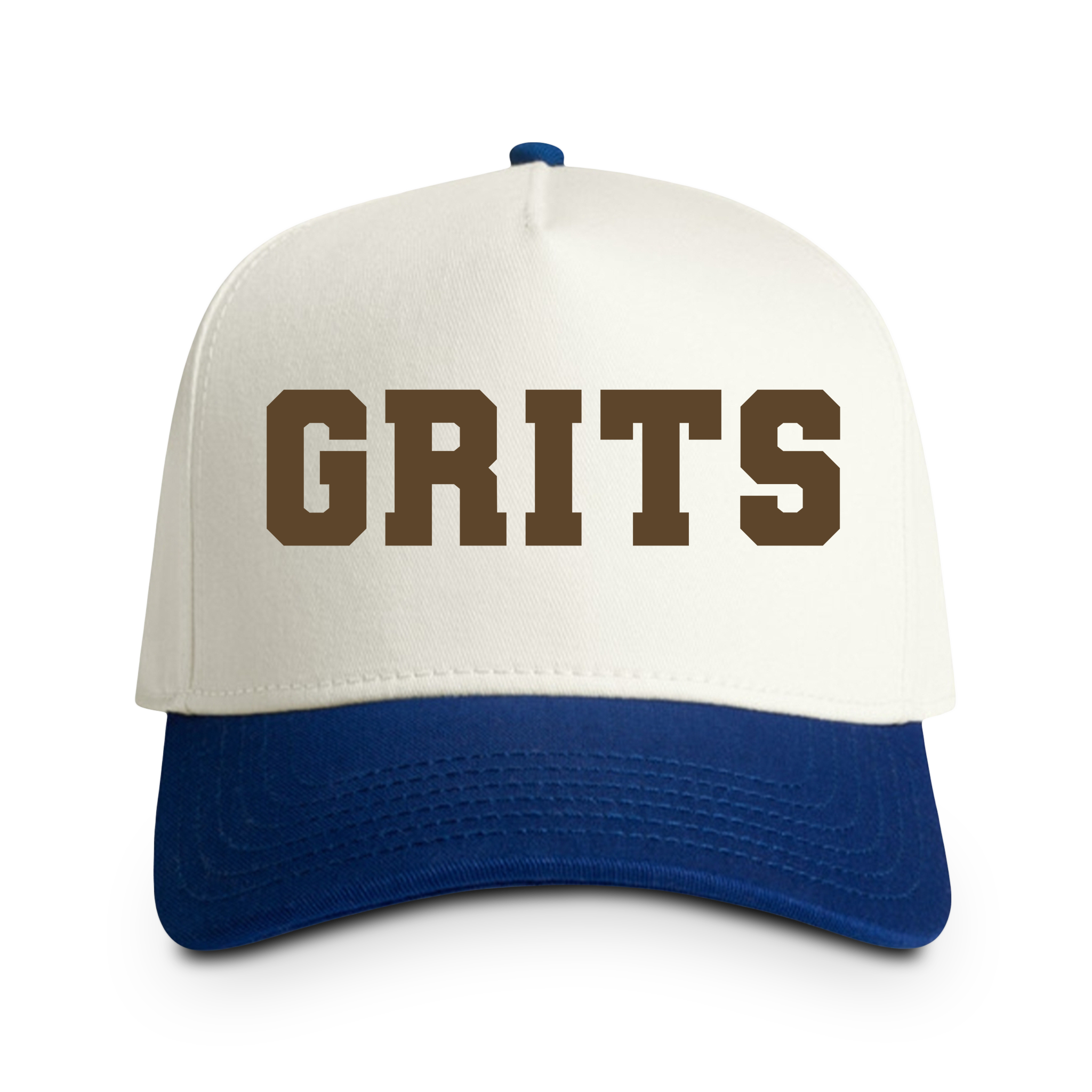 GRITS Embroidered Two-Tone Cap — Retro Southern Trucker Hat