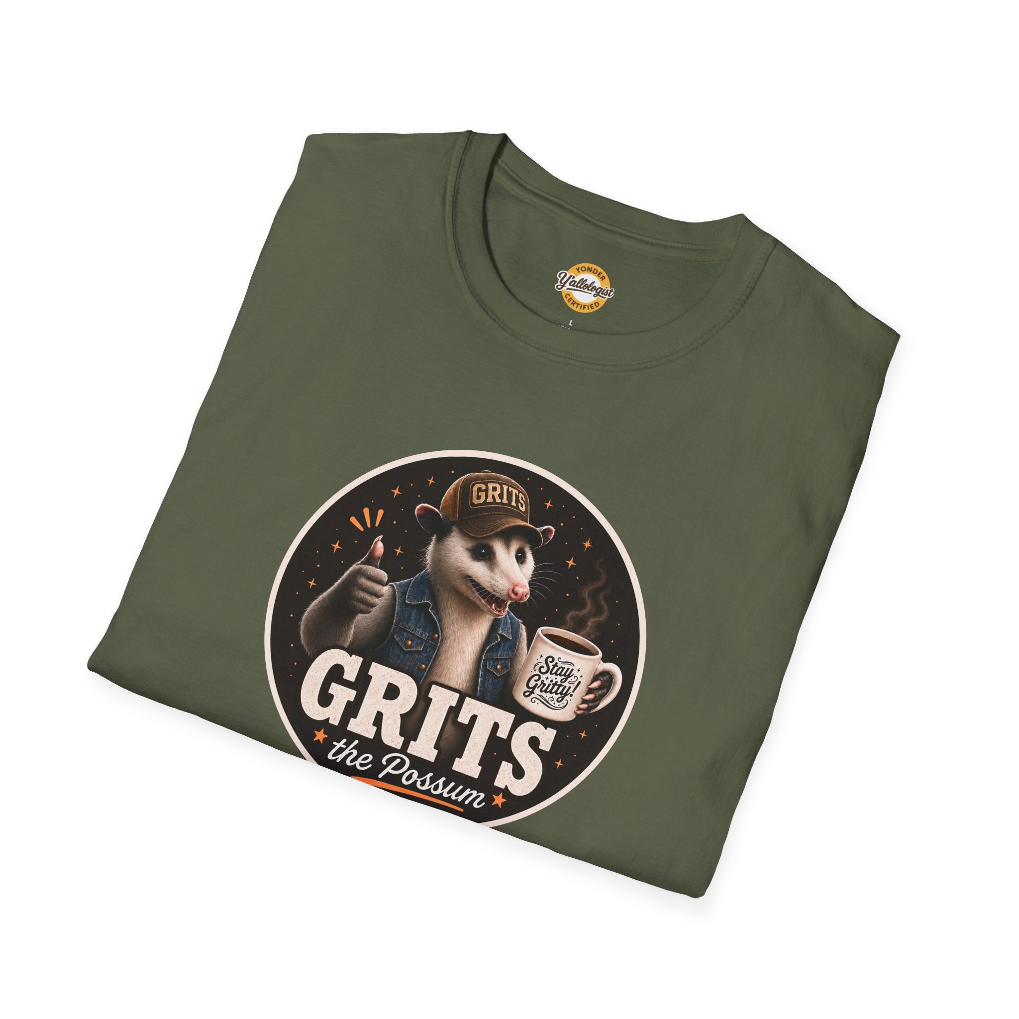 Grits the Possum with Stay Gritty! Mug Unisex T-Shirt
