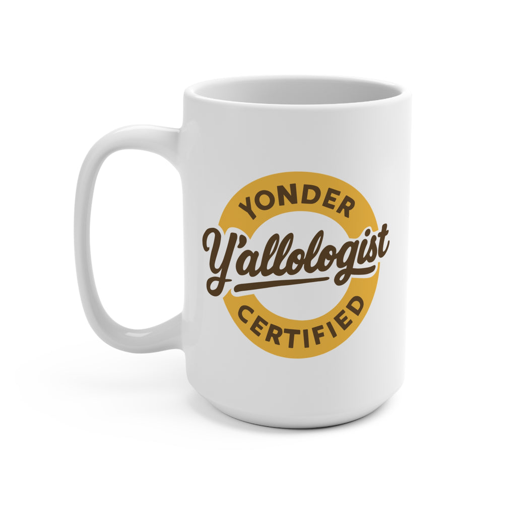 Y'allologist Yonder Certified Logo 15oz Coffee Mug