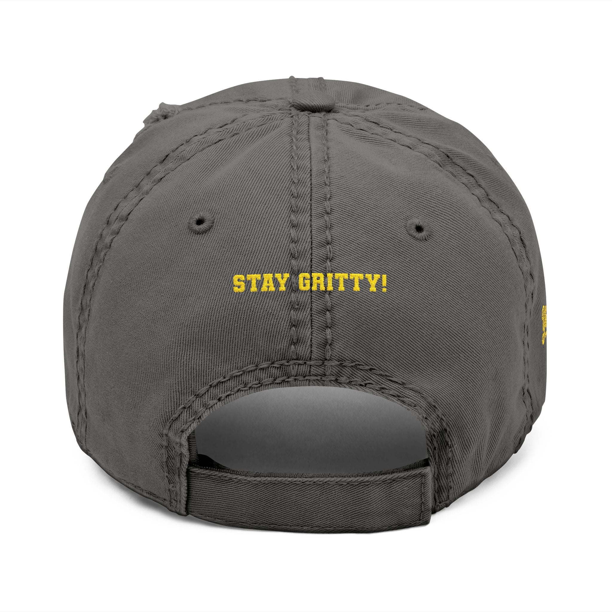 Grits Embroidered Distressed Hat w/ Stay Gritty! on back