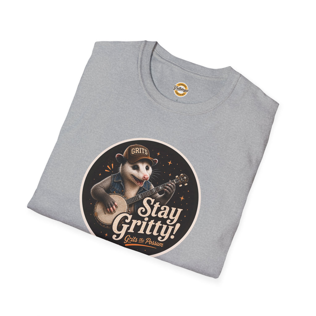 Grits the Possum/Stay Gritty! Unisex Softstyle T-Shirt