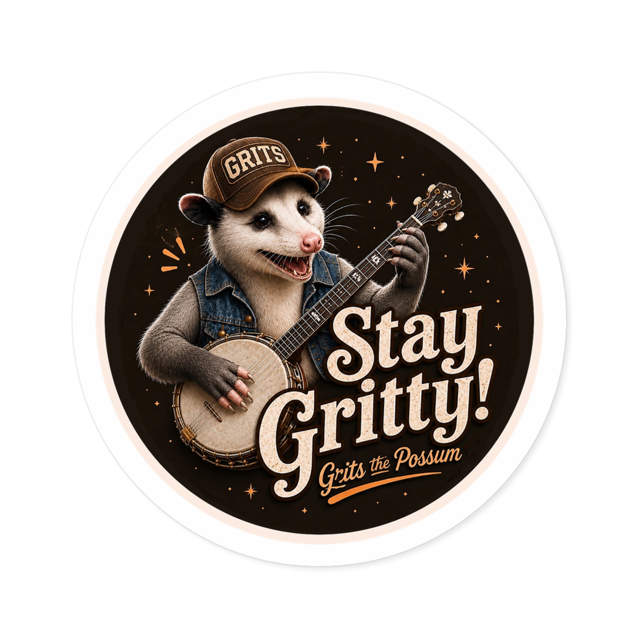 Grits & Stay Gritty! Certified Round Sticker