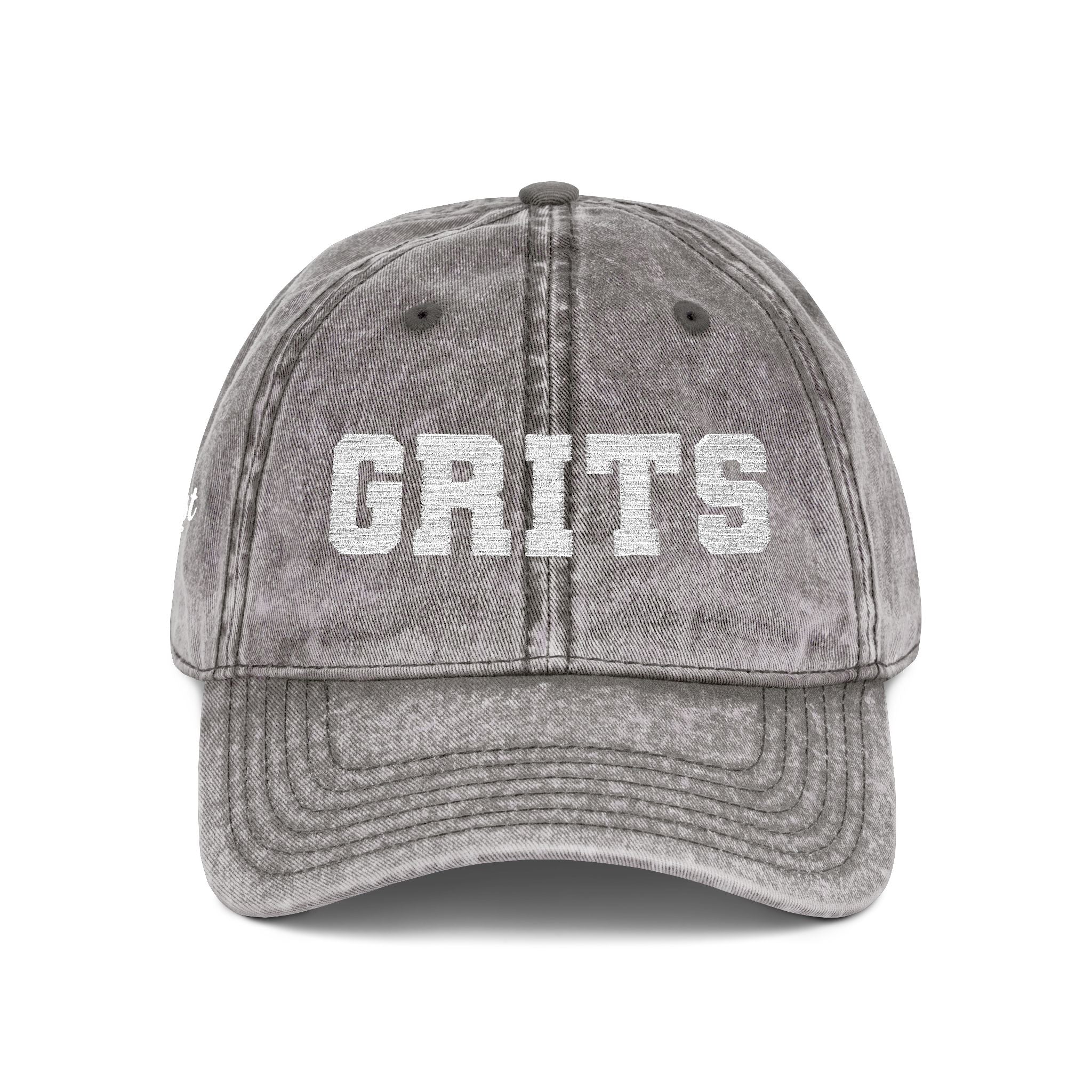 Vintage Embroidered 'GRITS' Distressed Cap