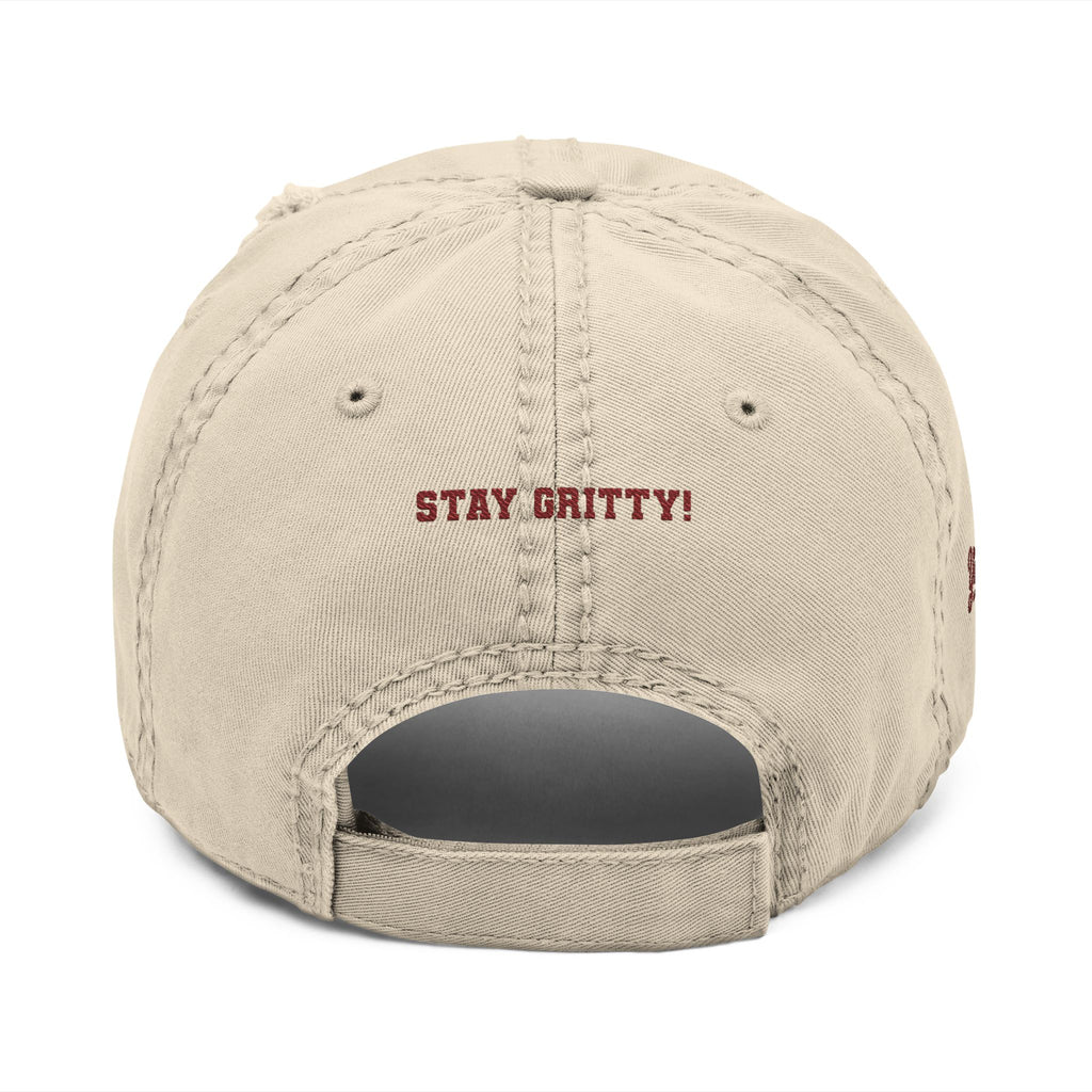 Grits Embroidered Distressed Hat w/Stay Gritty! on back