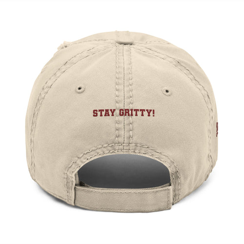 Grits Embroidered Distressed Hat w/Stay Gritty! on back