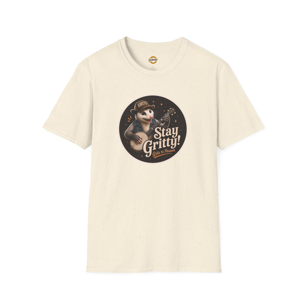 Grits the Possum/Stay Gritty! Unisex Softstyle T-Shirt