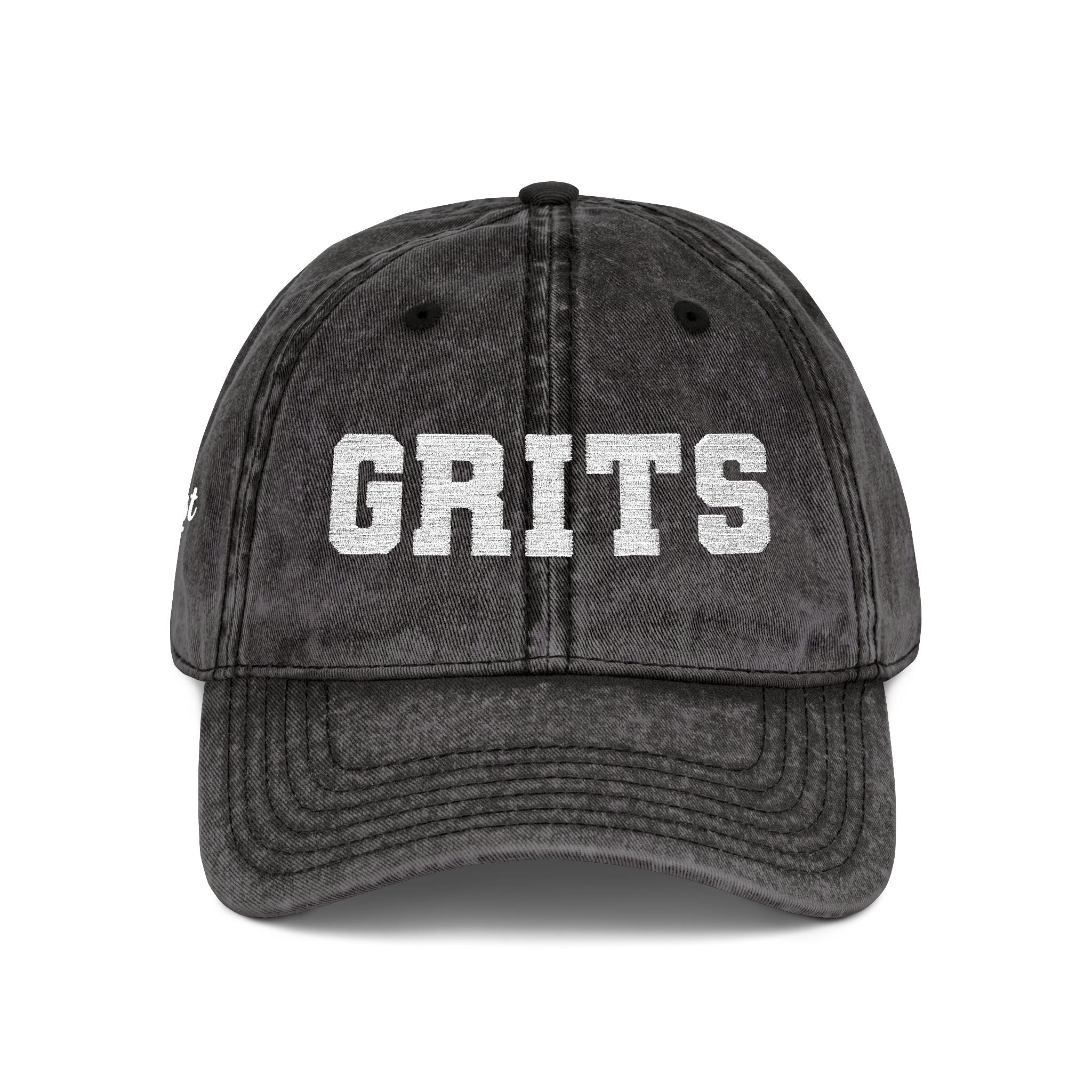Vintage Embroidered 'GRITS' Distressed Cap