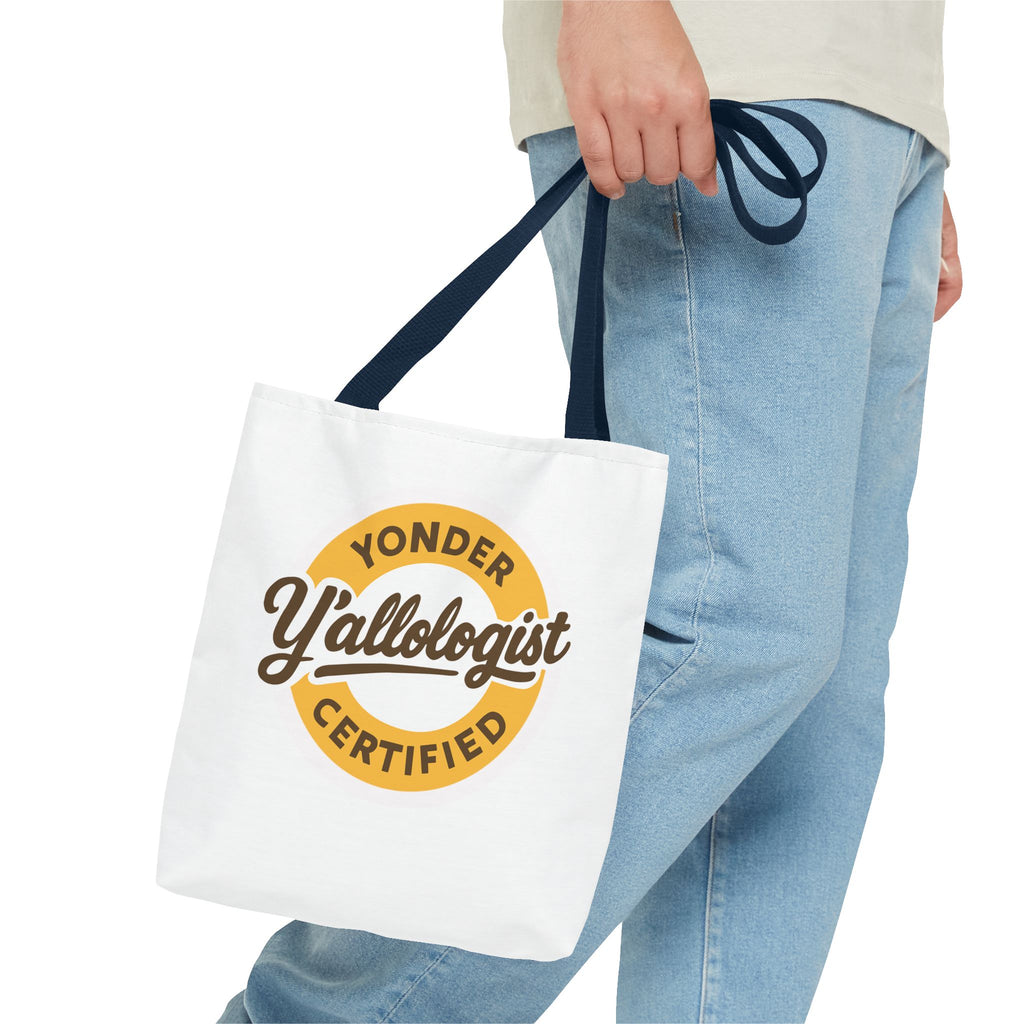 Y'allologist Round Logo Cotton Tote