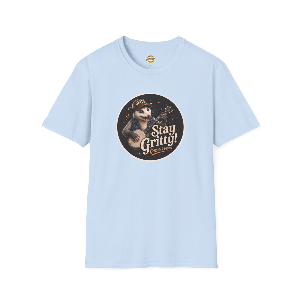 Grits the Possum/Stay Gritty! Unisex Softstyle T-Shirt
