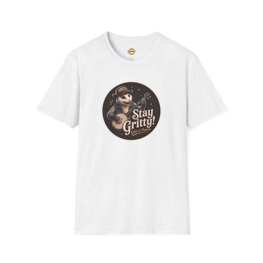 Grits the Possum/Stay Gritty! Unisex Softstyle T-Shirt
