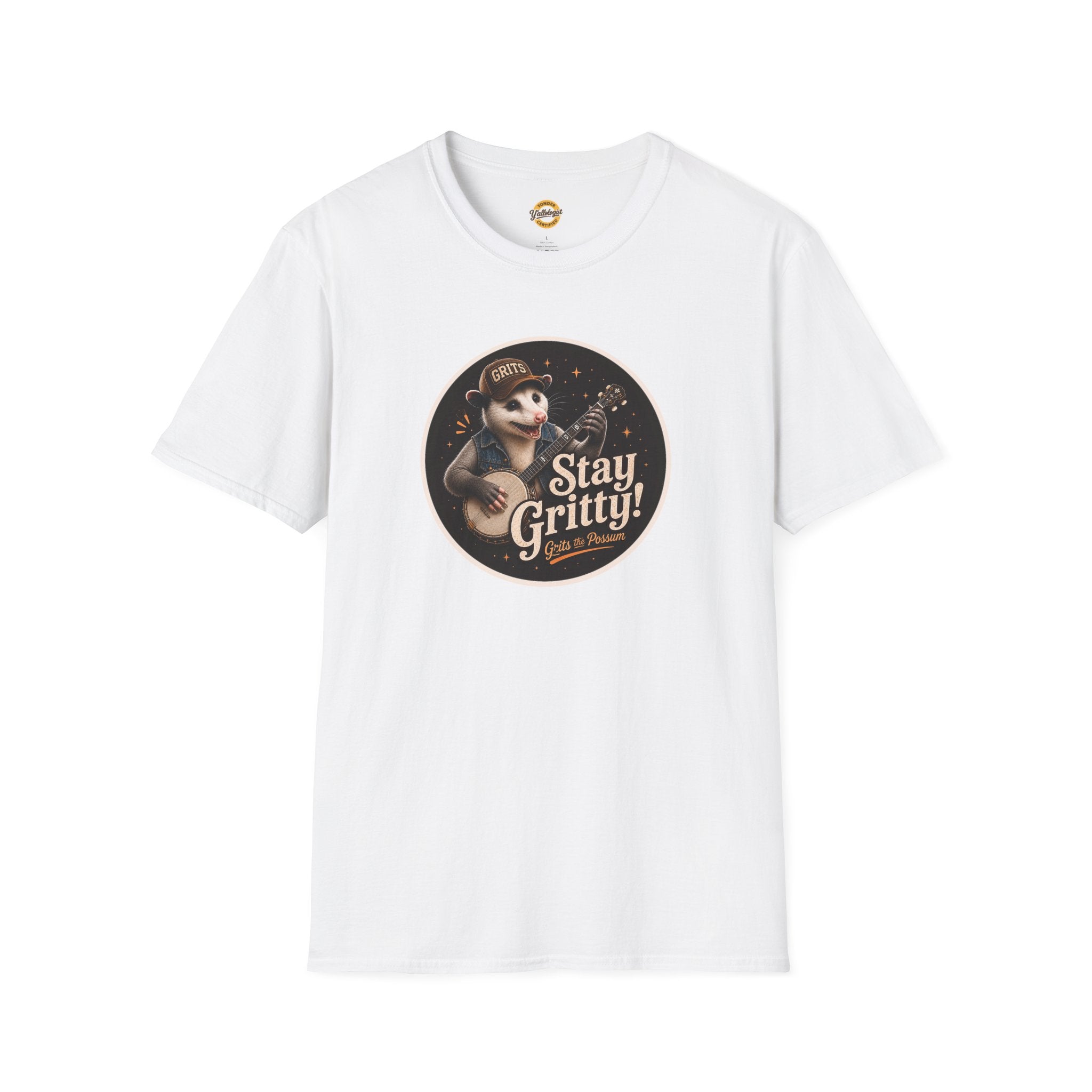 Grits the Possum/Stay Gritty! Unisex Softstyle T-Shirt