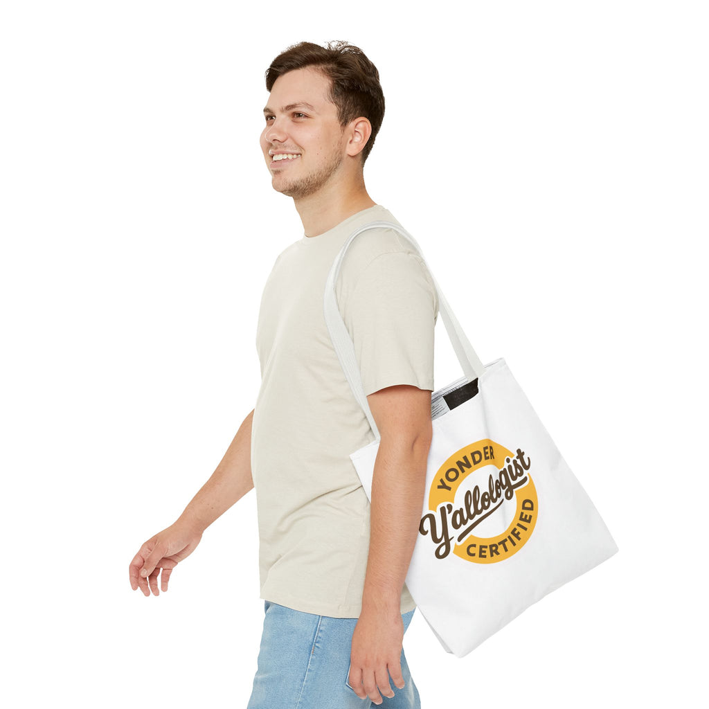 Y'allologist Round Logo Cotton Tote