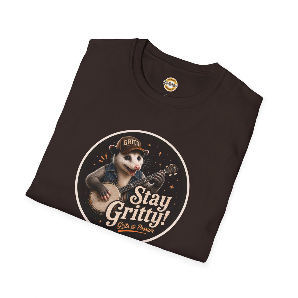 Grits the Possum/Stay Gritty! Unisex Softstyle T-Shirt