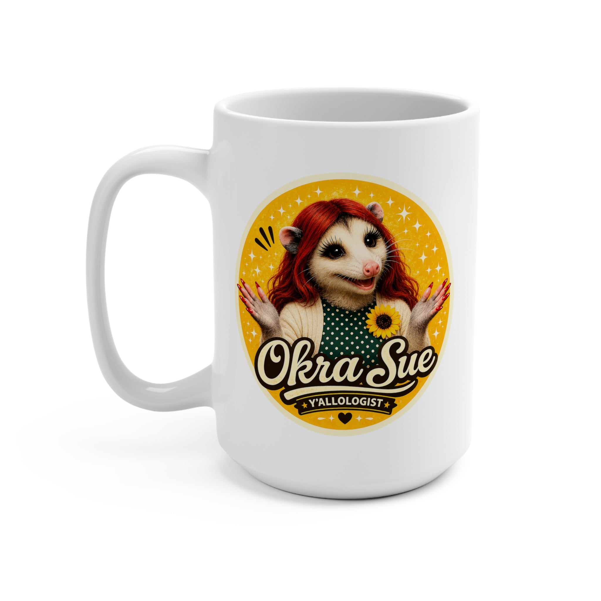 Okra Sue 15oz Coffee Mug
