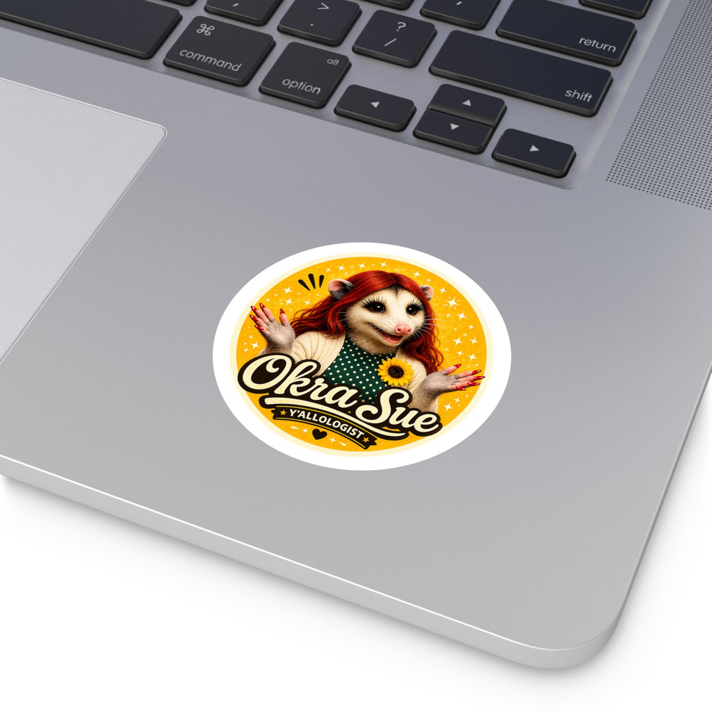 Okra Sue Round Sticker